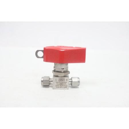 Swagelok Manual Stainless Tube 1/4In Ball Valve SS-43GVS4-LL-RD